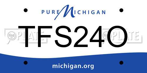 TFS24O Michigan License Plate