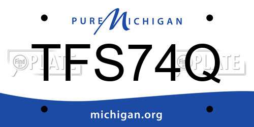 TFS74Q Michigan License Plate
