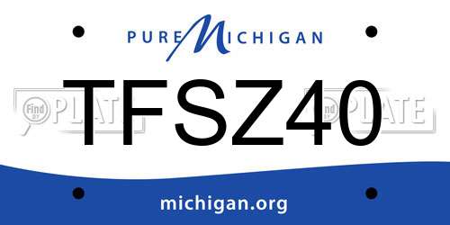 TFSZ40 Michigan License Plate
