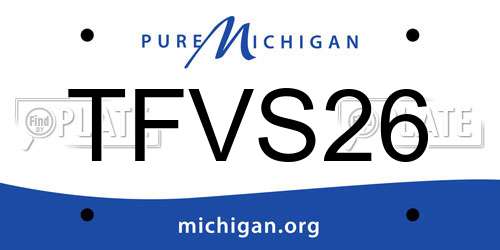 TFVS26 Michigan License Plate