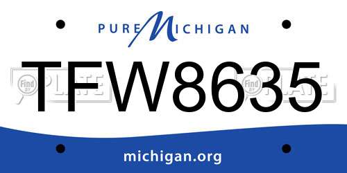 TFW8635 Michigan License Plate