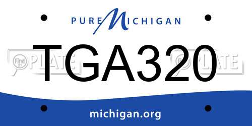 TGA320 Michigan License Plate