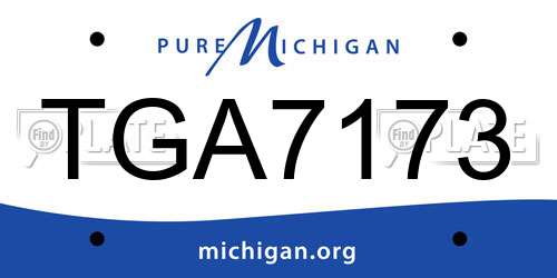 TGA7173 Michigan License Plate