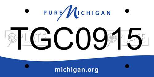 TGC0915 Michigan License Plate