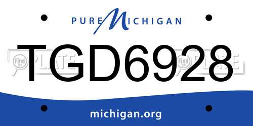 TGD6928 Michigan License Plate