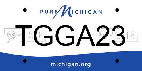 TGGA23 Michigan License Plate