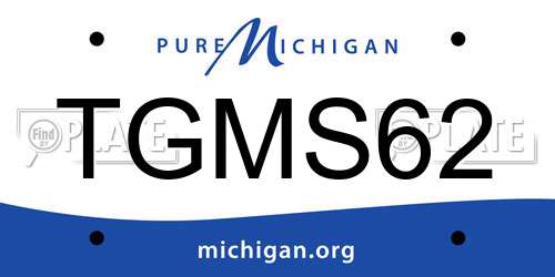 TGMS62 Michigan License Plate