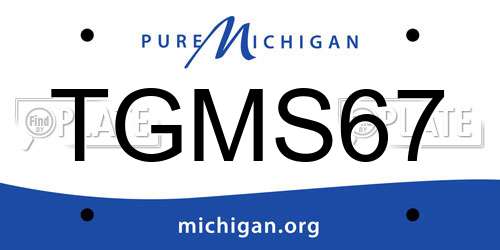 TGMS67 Michigan License Plate