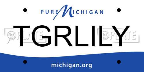 TGRLILY Michigan License Plate