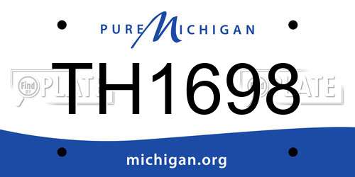 TH1698 Michigan License Plate