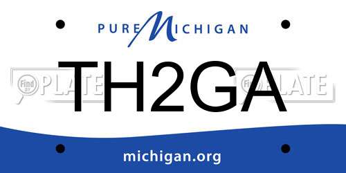 TH2GA Michigan License Plate