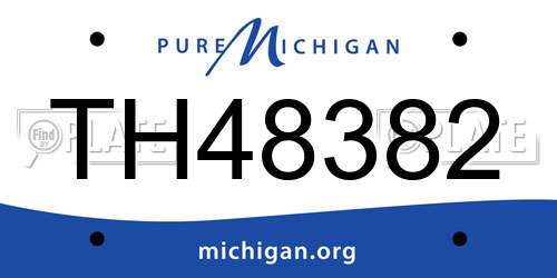 TH48382 Michigan License Plate