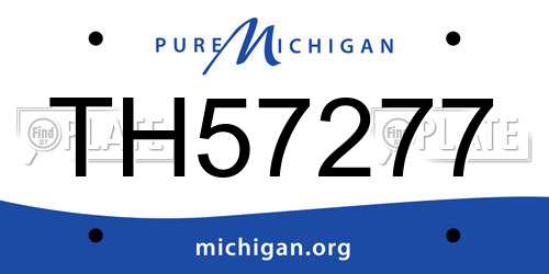 TH57277 Michigan License Plate
