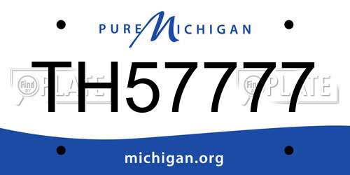 TH57777 Michigan License Plate