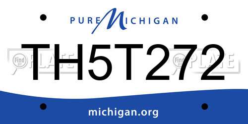 TH5T272 Michigan License Plate