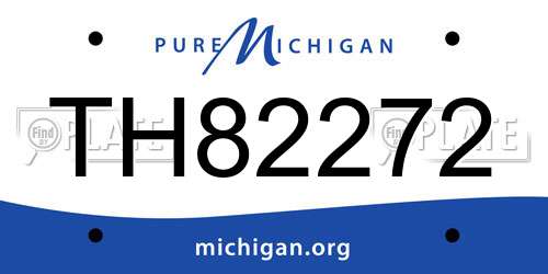 TH82272 Michigan License Plate