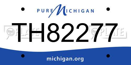 TH82277 Michigan License Plate