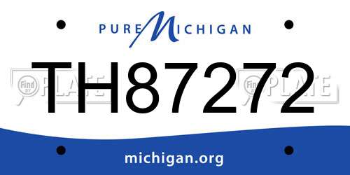 TH87272 Michigan License Plate