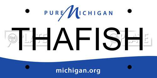 THAFISH Michigan License Plate