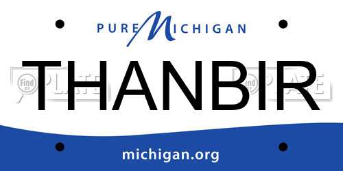 THANBIR Michigan License Plate