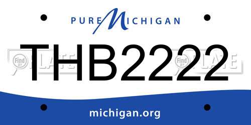 THB2222 Michigan License Plate