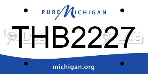 THB2227 Michigan License Plate