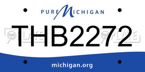 THB2272 Michigan License Plate
