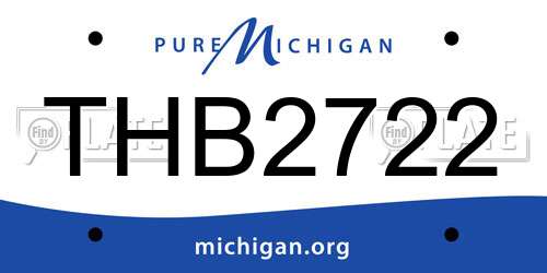 THB2722 Michigan License Plate