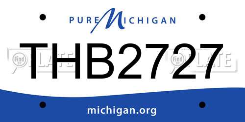 THB2727 Michigan License Plate