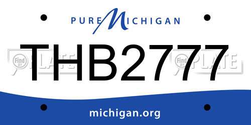 THB2777 Michigan License Plate