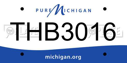 THB3016 Michigan License Plate