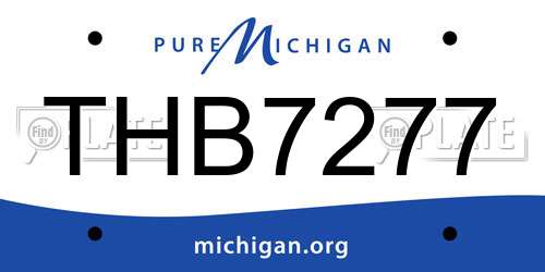 THB7277 Michigan License Plate