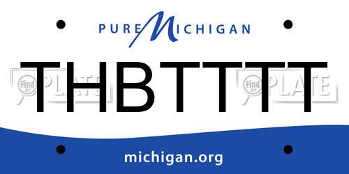 THBTTTT Michigan License Plate