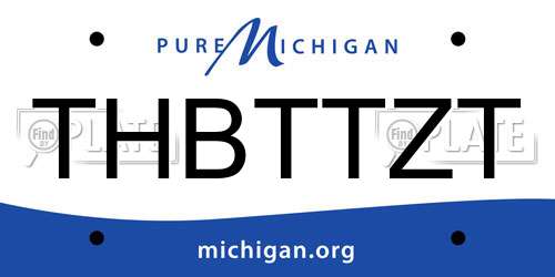 THBTTZT Michigan License Plate