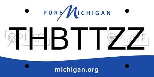 THBTTZZ Michigan License Plate