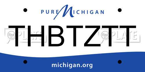 THBTZTT Michigan License Plate