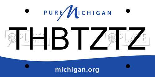 THBTZTZ Michigan License Plate