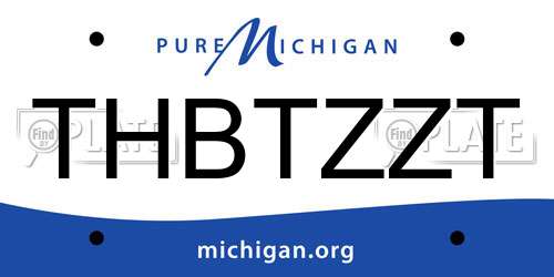 THBTZZT Michigan License Plate
