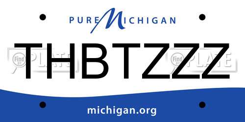 THBTZZZ Michigan License Plate