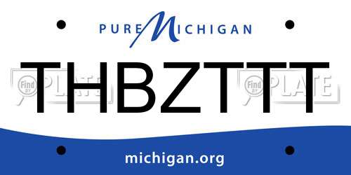 THBZTTT Michigan License Plate