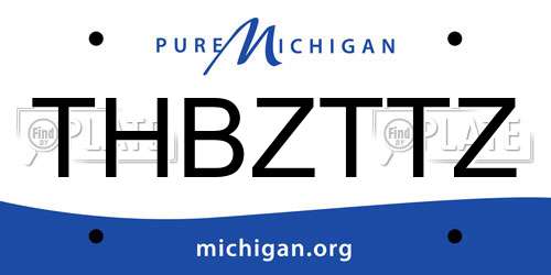THBZTTZ Michigan License Plate