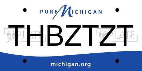 THBZTZT Michigan License Plate