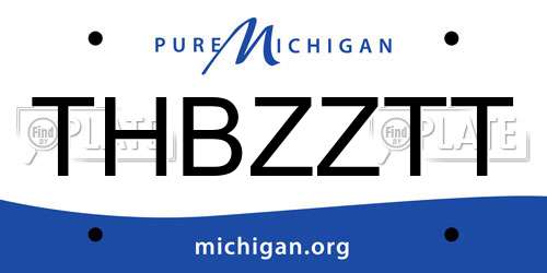 THBZZTT Michigan License Plate