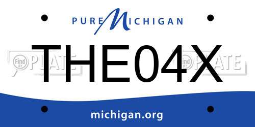 THE04X Michigan License Plate
