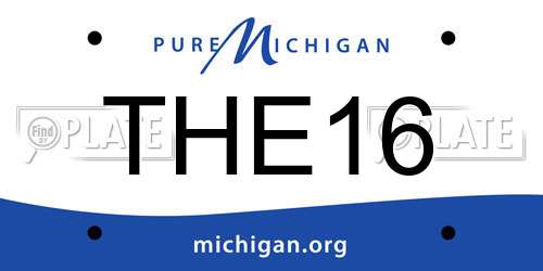THE16 Michigan License Plate
