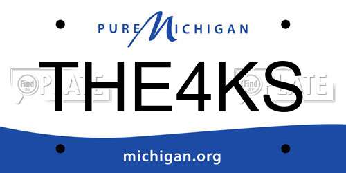 THE4KS Michigan License Plate