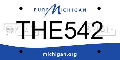 THE542 Michigan License Plate