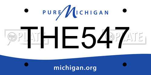 THE547 Michigan License Plate