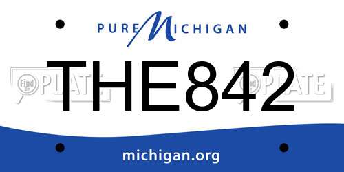 THE842 Michigan License Plate