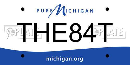 THE84T Michigan License Plate
